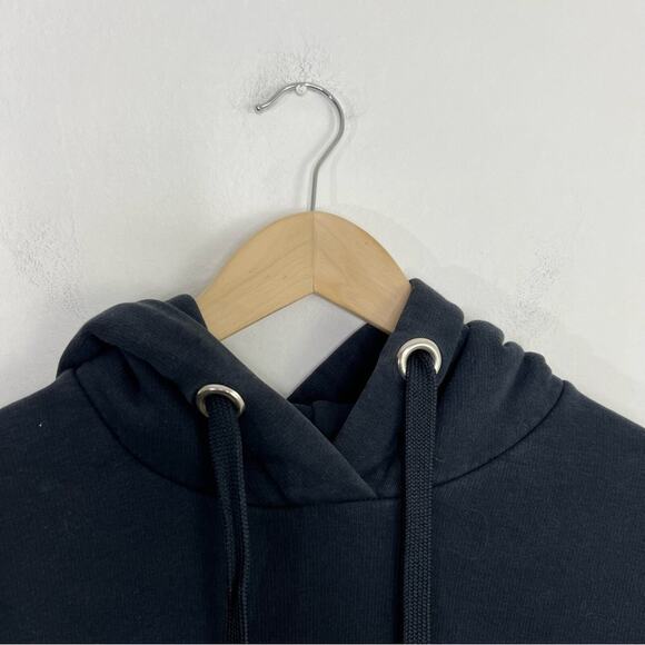 Closed Oversized Printed Logo Hoodie Navy Blue Size Small - Picture 4 of 14